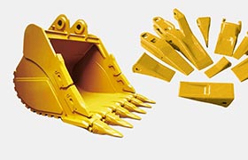 Bucket and teeth and adapter
