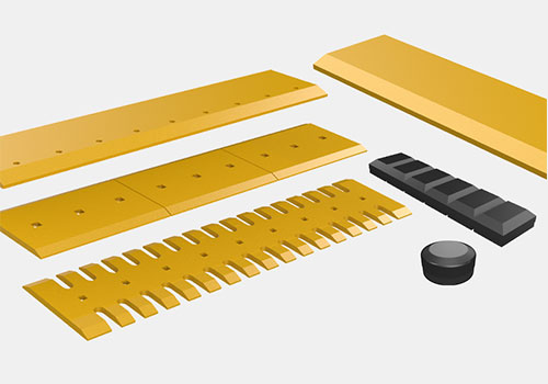 Excavator base edge and blades